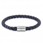 Armband Edelstahl Textilband Navy blau 23cm günstig online kaufen