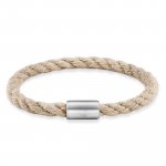 Armband Edelstahl Textilband creme 23cm günstig online kaufen