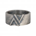 Ring 925/- Sterling Silber matt oxidiert Dreieck günstig online kaufen