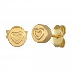 Ohrstecker 925 Silber vergoldet Herz günstig online kaufen