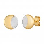 Ohrstecker 925/- Sterling Silber bicolor Mondzyklus Luna günstig online kaufen