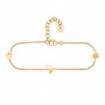 Armband 925 Sterling Silber gelb vergoldet Sonne - Mond - Stern günstig online kaufen