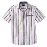 Seersuckerhemd mit Reißverschluss günstig online kaufen