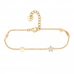 Armband 925 Sterling Silber gelb vergoldet Sterne Sternschnuppe Zirkonia günstig online kaufen