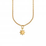 Anhänger mit Kette 925 Sterling Silber gelb vergoldet Sonne günstig online kaufen