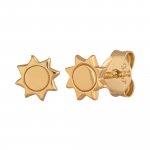 Ohrstecker 925 Sterling Silber gelb vergoldet Sonne günstig online kaufen