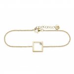 Armband 925 Sterling Silber gelb vergoldet Rechteck Zirkonia günstig online kaufen