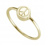 Ring 925/- Sterling Silber vergoldet Peace günstig online kaufen