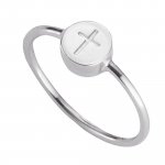 Ring 925/- Sterling Silber rhodiniert Kreuz günstig online kaufen
