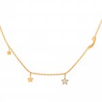Anhänger mit Kette 925 Sterling Silber gelb vergoldet Sterne Sternschnuppe günstig online kaufen