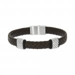 Armband Lederband braun mit Edelstahlverschluss günstig online kaufen