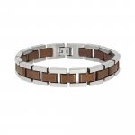 Armband Edelstahl zweifarbig matt glanz 21cm lang günstig online kaufen