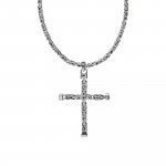 Halskette Silber 925 poliert mit Kreuz-Anhänger 60cm lang Königskette 2,2mm günstig online kaufen