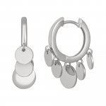Creolen Boho dangling hoops 925 Sterling Silber rhodiniert günstig online kaufen
