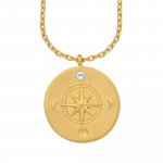 Halskette Element Feuer 925/- Sterling Silber vergoldet Weißtopaz günstig online kaufen