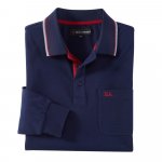 Piqué Langarmshirt, marine günstig online kaufen