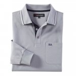 Piqué Langarmshirt, grau günstig online kaufen