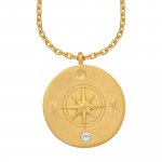 Halskette Element Erde 925/- Sterling Silber vergoldet Weißtopaz günstig online kaufen