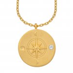 Halskette Element Wasser 925/- Sterling Silber vergoldet Weißtopaz günstig online kaufen