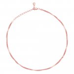 Collier Choker 925/- Sterling Silber Venezianer Kette rosé vergoldet zweire günstig online kaufen