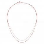 Collier 925/- Sterling Silber Venezianer Kette rosé vergoldet zweireihig günstig online kaufen