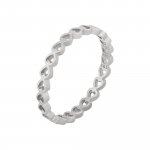 Ring 925/- Sterling Silber rhodiniert Herz Stacking günstig online kaufen