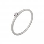 Ring 925/- Sterling Silber rhodiniert Hexagon mit Zirkonia Stacking günstig online kaufen