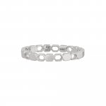 Ring 925/- Sterling Silber rhodiniert Hexagon Cut Outs Stacking günstig online kaufen