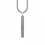 Anhänger mit Kette 925/- Silber matt oxidiert Flechtoptik günstig online kaufen