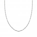 Collier 925/- Sterling Silber Flachpanzer Kette gedreht rhodiniert günstig online kaufen