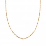 Collier 925/- Sterling Silber Flachpanzer Kette gedreht vergoldet günstig online kaufen