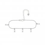Armband 925/- Sterling Silber rhodiniert Anhänger Zirkonia Baguette günstig online kaufen