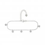 Armband 925/- Sterling Silber rhodiniert Anhänger rund Zirkonia günstig online kaufen