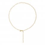 Collier 925 Silber vergoldet Herzchenkette Y-Kette günstig online kaufen