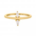 Ring 925 Silber vergoldet mit Zirkonia günstig online kaufen