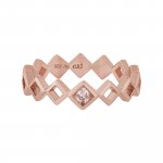 Ring 925 Silber rosévergoldet Rauten mit Zirkonia günstig online kaufen