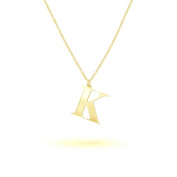 Anhänger mit Kette 925-Sterling Silber vergoldet Glänzend 45cm