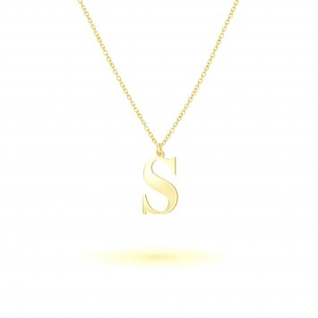 Anhänger mit Kette 925-Sterling Silber vergoldet Glänzend 45cm