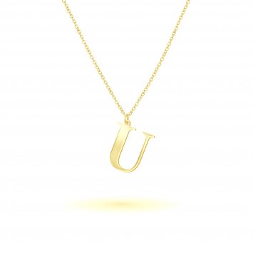 Anhänger mit Kette 925-Sterling Silber vergoldet Glänzend 45cm