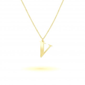 Anhänger mit Kette 925-Sterling Silber vergoldet Glänzend 45cm