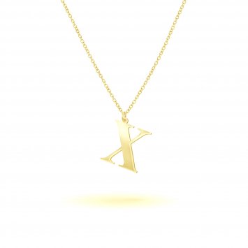 Anhänger mit Kette 925-Sterling Silber vergoldet Glänzend 45cm