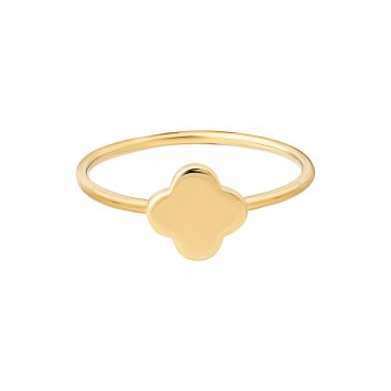 Ring 925 Sterling Silber gelb vergoldet Clover Kleeblatt