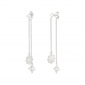 Ohrringe 925 Silber rhodiniert Anhänger