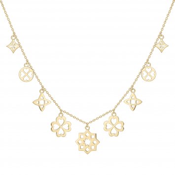 Collier 925 Silber vergoldet Motiv Anhänger