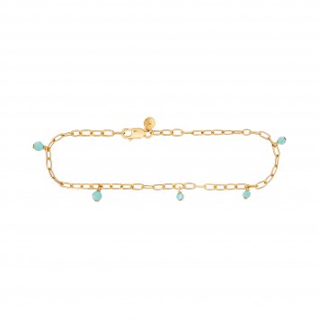 Armband 925 Silber vergoldet Amazonit