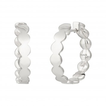 Creolen 925 Sterling Silber rhodiniert Boho