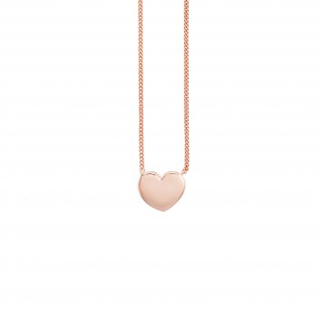 Collier 925/- Sterling Silber rotvergoldet Herz