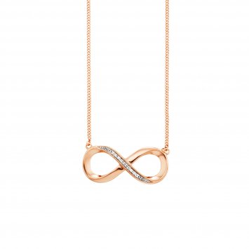 Collier 925/- Sterling Silber rotvergoldet Topas