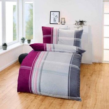 Mikro Fleece Bettwäsche, Karo