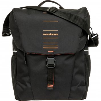 Fahrrad-Gepäckträgertasche Vigo Single, schwarz-orange